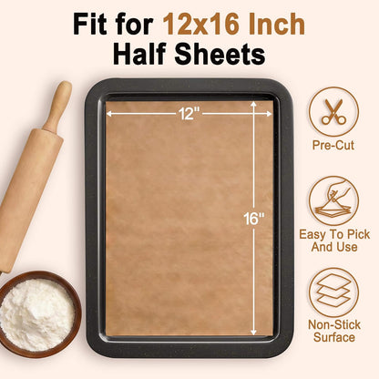 100PCS Parchment Paper Sheets, 9x13 Inches, Non-Stick