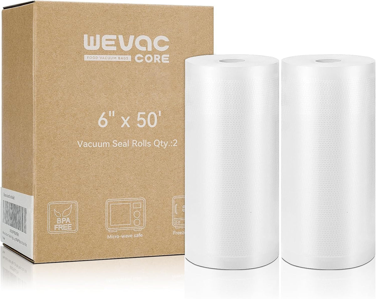 Vacuum Sealer Bags for Food 11x50 2 Rolls, Fit Food Saver Machines