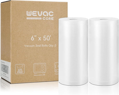 Vacuum Sealer Bags for Food 11x50 2 Rolls, Fit Food Saver Machines