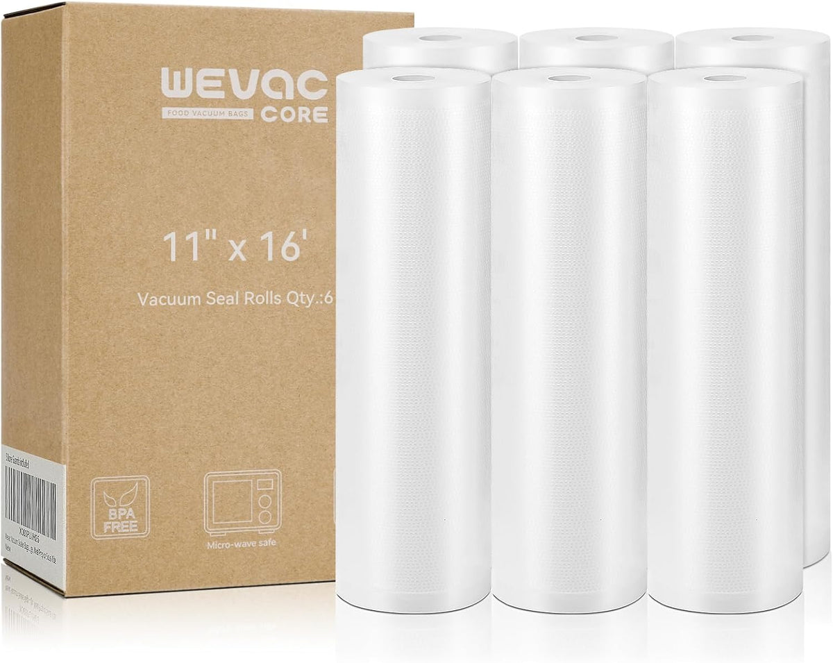 Vacuum Sealer Bags for Food 11x50 2 Rolls, Fit Food Saver Machines