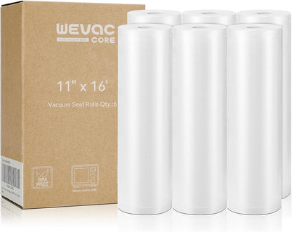 Vacuum Sealer Bags for Food 11x50 2 Rolls, Fit Food Saver Machines