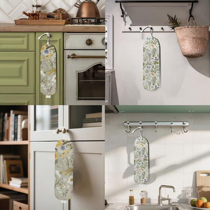 2Pcs Cat Plastic Bag Holder, Wall Mount Grocery Bag Holder, Butterfly Plastic Bags Organizer, Pull Rope Free Adjustment Holders for Grocery Bags Decoration for Home Kitchen Pantry Cat Lover Gifts