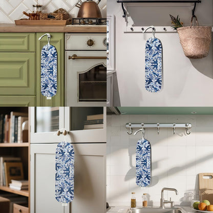 2Pcs Cat Plastic Bag Holder, Wall Mount Grocery Bag Holder, Butterfly Plastic Bags Organizer, Pull Rope Free Adjustment Holders for Grocery Bags Decoration for Home Kitchen Pantry Cat Lover Gifts