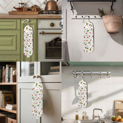 2Pcs Cat Plastic Bag Holder, Wall Mount Grocery Bag Holder, Butterfly Plastic Bags Organizer, Pull Rope Free Adjustment Holders for Grocery Bags Decoration for Home Kitchen Pantry Cat Lover Gifts