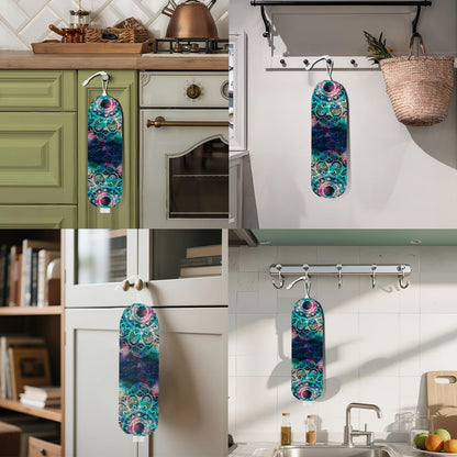 2Pcs Cat Plastic Bag Holder, Wall Mount Grocery Bag Holder, Butterfly Plastic Bags Organizer, Pull Rope Free Adjustment Holders for Grocery Bags Decoration for Home Kitchen Pantry Cat Lover Gifts