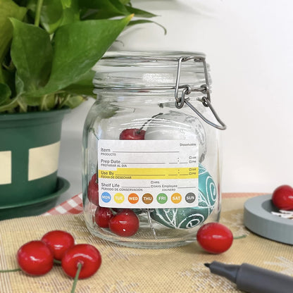 Dissolvable Label Shelf Life for Food Rotation Use by Stickers 2 x 3 Inch Roll of 250 Labels
