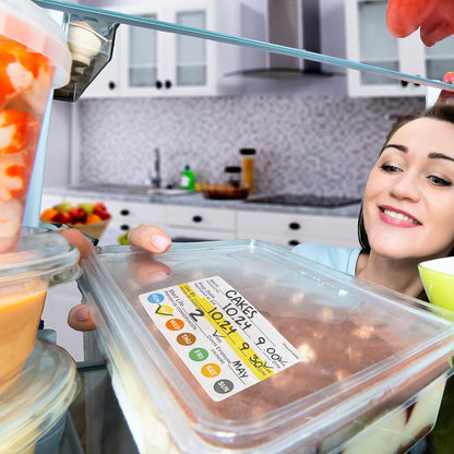 Dissolvable Label Shelf Life for Food Rotation Use by Stickers 2 x 3 Inch Roll of 250 Labels