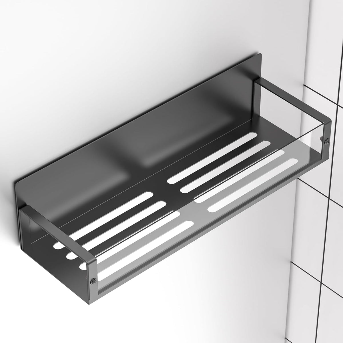 Metal Magnetic Spice Rack for Refrigerator Black | Magnetic Shelves Heavy Duty for Fridge in Kitchen, Seasoning Storage Organizer, For Oven Washer and Dryer, For Heavier Items