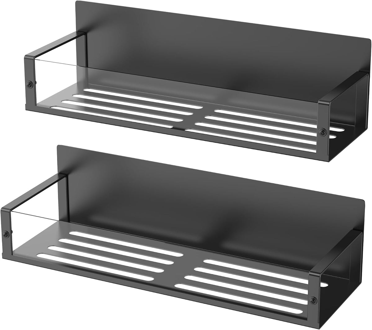 Metal Magnetic Spice Rack for Refrigerator Black | Magnetic Shelves Heavy Duty for Fridge in Kitchen, Seasoning Storage Organizer, For Oven Washer and Dryer, For Heavier Items