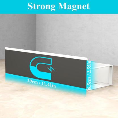 Metal Magnetic Spice Rack for Refrigerator Black | Magnetic Shelves Heavy Duty for Fridge in Kitchen, Seasoning Storage Organizer, For Oven Washer and Dryer, For Heavier Items