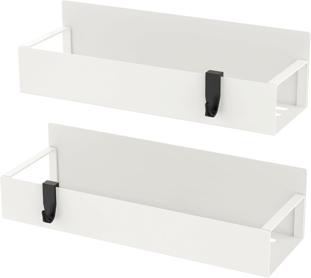 Metal Magnetic Spice Rack for Refrigerator Black | Magnetic Shelves Heavy Duty for Fridge in Kitchen, Seasoning Storage Organizer, For Oven Washer and Dryer, For Heavier Items