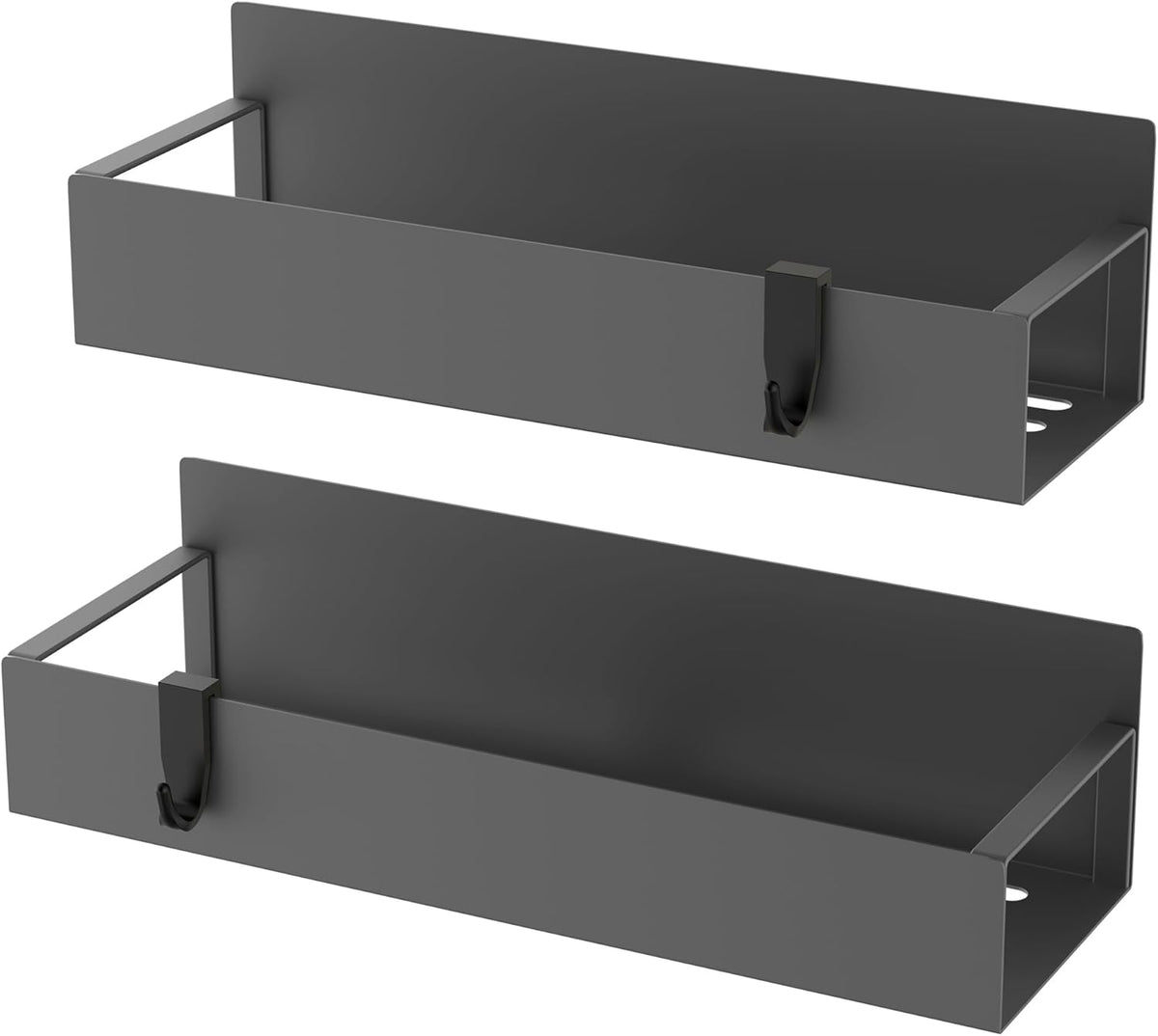 Metal Magnetic Spice Rack for Refrigerator Black | Magnetic Shelves Heavy Duty for Fridge in Kitchen, Seasoning Storage Organizer, For Oven Washer and Dryer, For Heavier Items