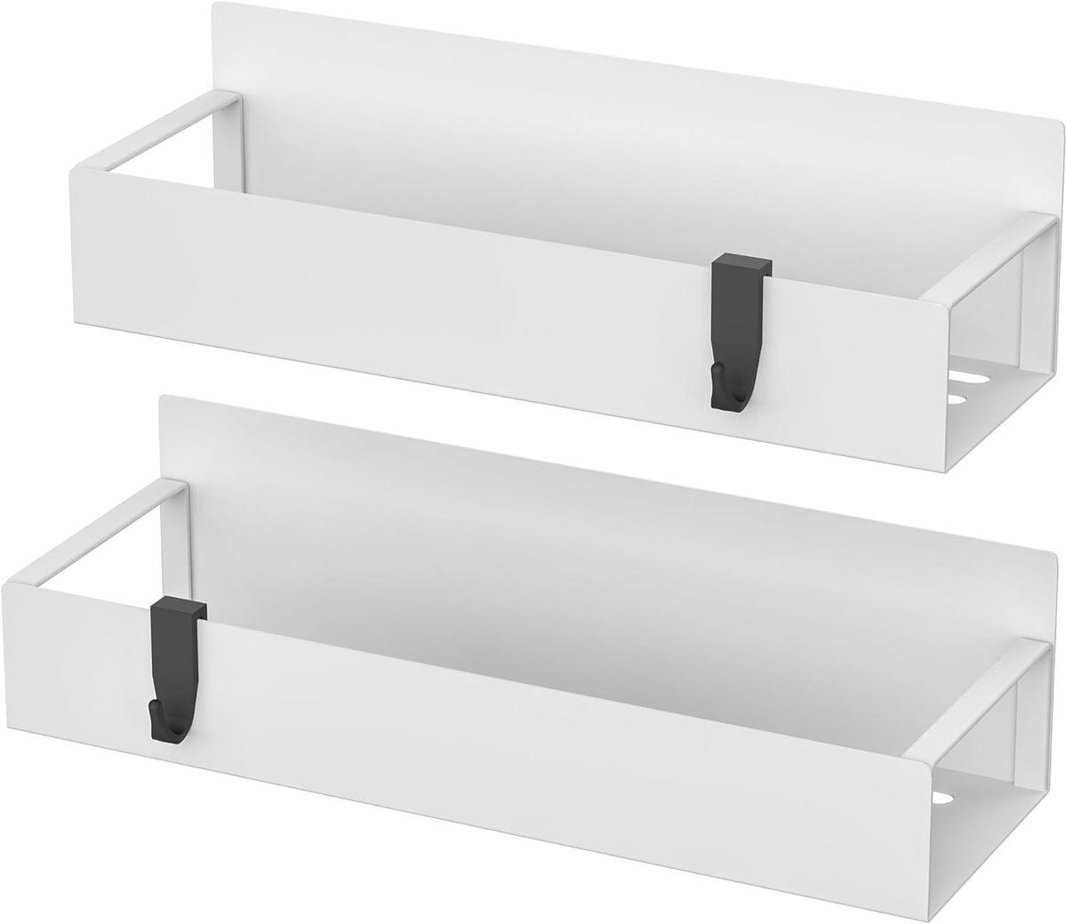 Metal Magnetic Spice Rack for Refrigerator Black | Magnetic Shelves Heavy Duty for Fridge in Kitchen, Seasoning Storage Organizer, For Oven Washer and Dryer, For Heavier Items