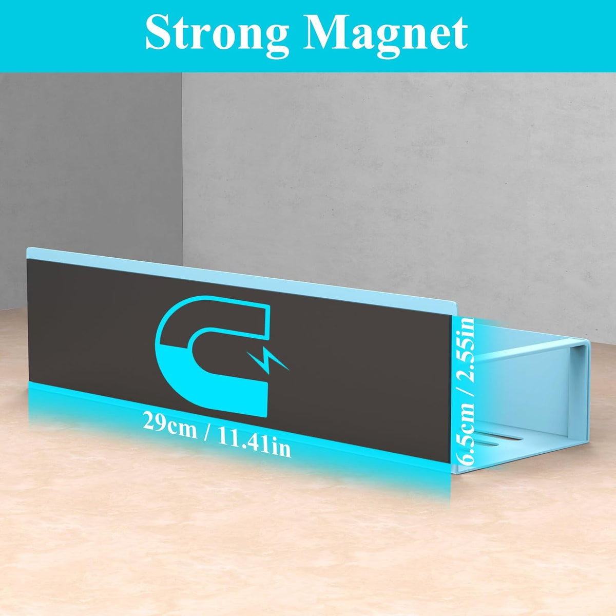 Metal Magnetic Spice Rack for Refrigerator Black | Magnetic Shelves Heavy Duty for Fridge in Kitchen, Seasoning Storage Organizer, For Oven Washer and Dryer, For Heavier Items