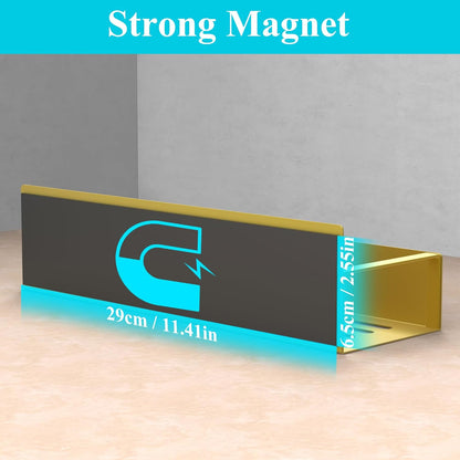 Metal Magnetic Spice Rack for Refrigerator Black | Magnetic Shelves Heavy Duty for Fridge in Kitchen, Seasoning Storage Organizer, For Oven Washer and Dryer, For Heavier Items