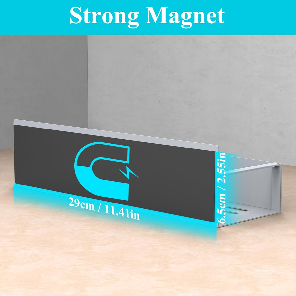 Metal Magnetic Spice Rack for Refrigerator Black | Magnetic Shelves Heavy Duty for Fridge in Kitchen, Seasoning Storage Organizer, For Oven Washer and Dryer, For Heavier Items