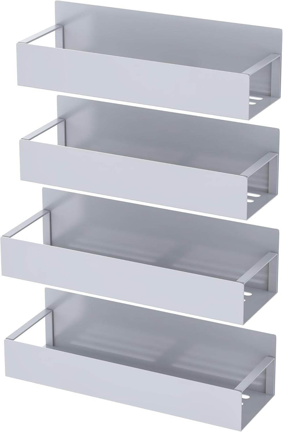 Metal Magnetic Spice Rack for Refrigerator Black | Magnetic Shelves Heavy Duty for Fridge in Kitchen, Seasoning Storage Organizer, For Oven Washer and Dryer, For Heavier Items