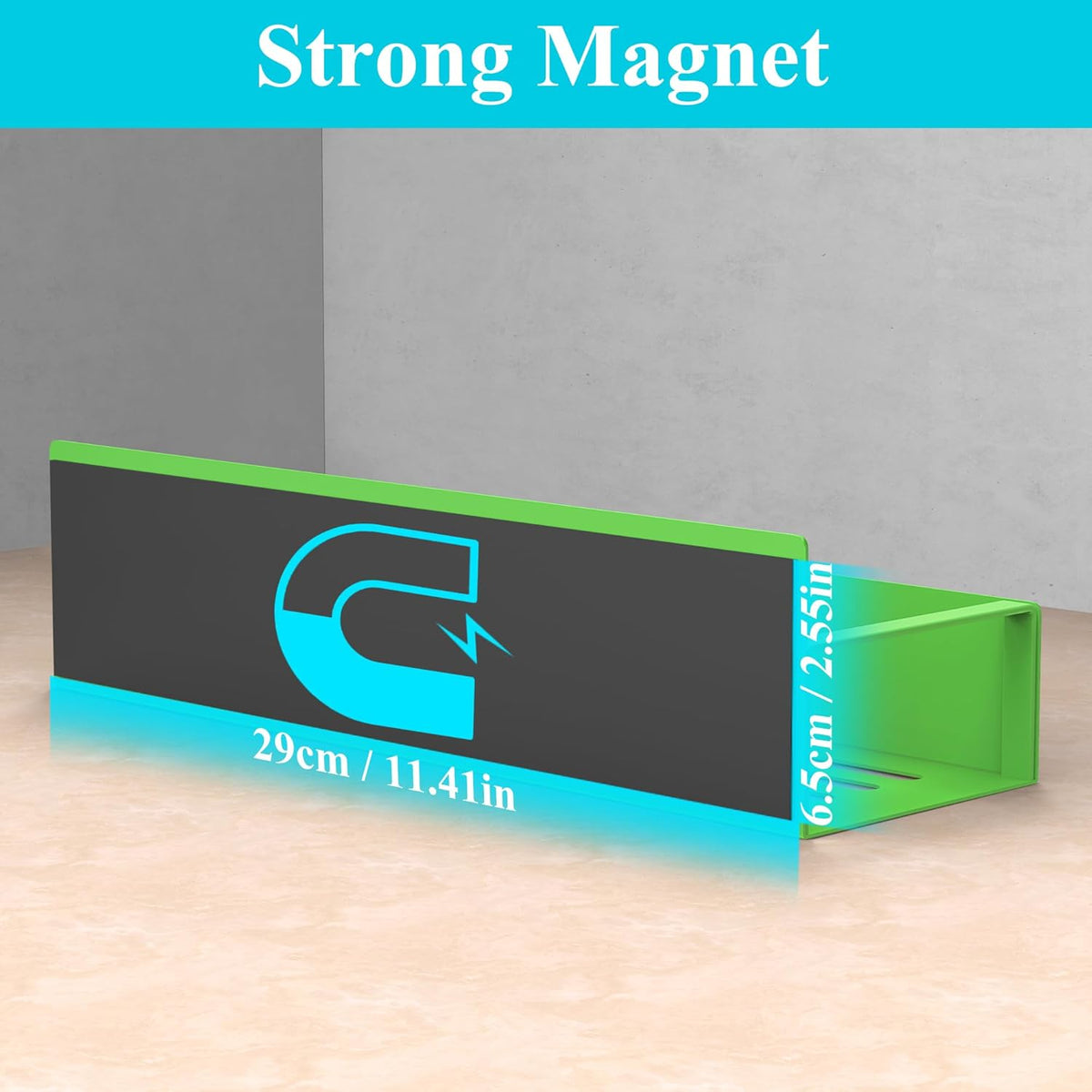 Metal Magnetic Spice Rack for Refrigerator Black | Magnetic Shelves Heavy Duty for Fridge in Kitchen, Seasoning Storage Organizer, For Oven Washer and Dryer, For Heavier Items