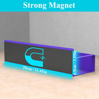 Metal Magnetic Spice Rack for Refrigerator Black | Magnetic Shelves Heavy Duty for Fridge in Kitchen, Seasoning Storage Organizer, For Oven Washer and Dryer, For Heavier Items