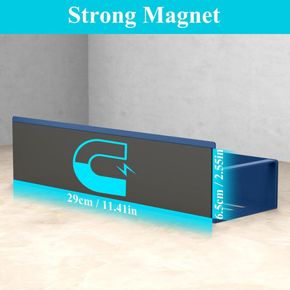 Metal Magnetic Spice Rack for Refrigerator Black | Magnetic Shelves Heavy Duty for Fridge in Kitchen, Seasoning Storage Organizer, For Oven Washer and Dryer, For Heavier Items