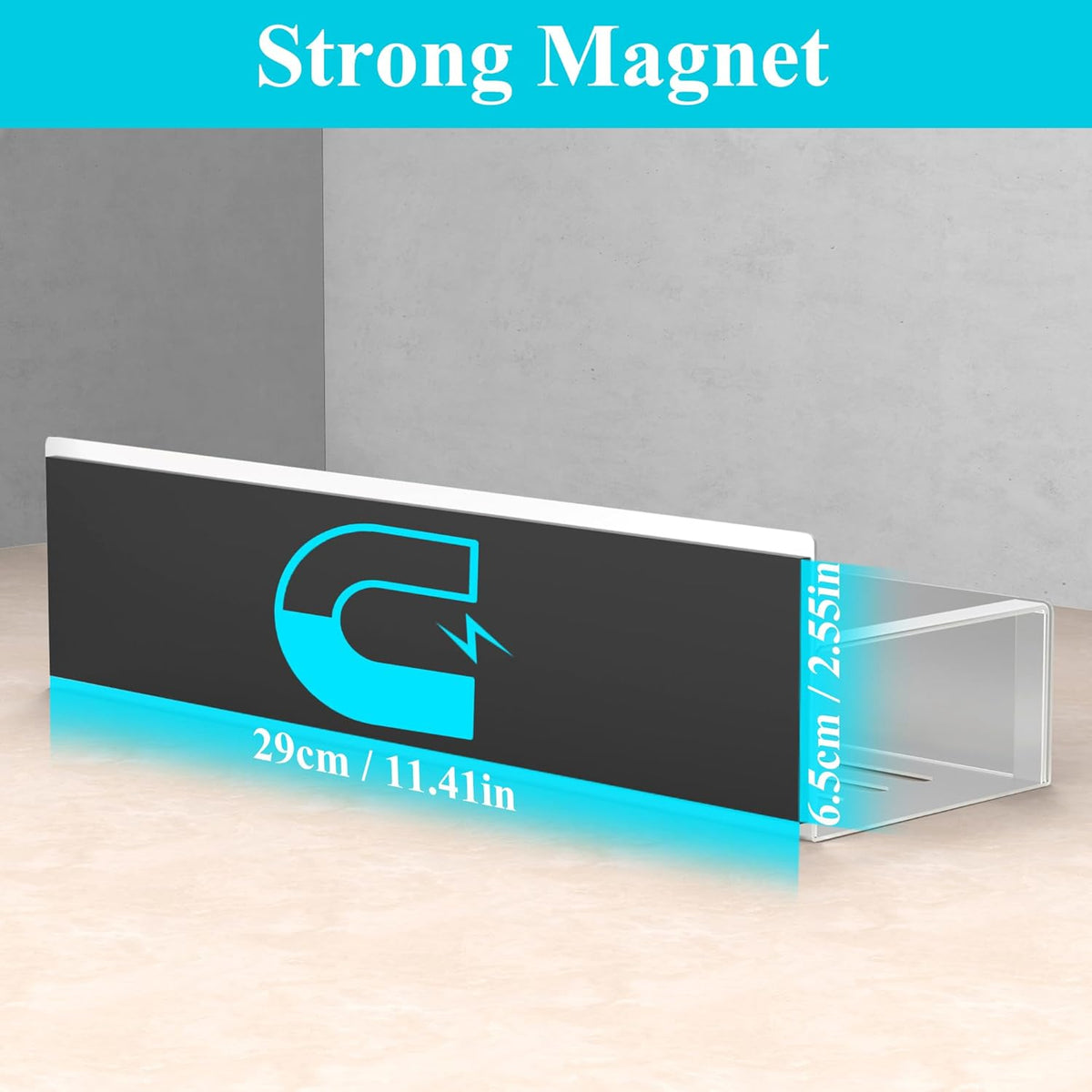 Metal Magnetic Spice Rack for Refrigerator Black | Magnetic Shelves Heavy Duty for Fridge in Kitchen, Seasoning Storage Organizer, For Oven Washer and Dryer, For Heavier Items