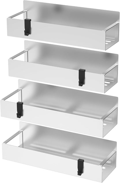 Metal Magnetic Spice Rack for Refrigerator Black | Magnetic Shelves Heavy Duty for Fridge in Kitchen, Seasoning Storage Organizer, For Oven Washer and Dryer, For Heavier Items
