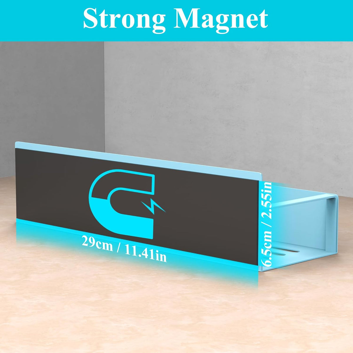 Metal Magnetic Spice Rack for Refrigerator Black | Magnetic Shelves Heavy Duty for Fridge in Kitchen, Seasoning Storage Organizer, For Oven Washer and Dryer, For Heavier Items