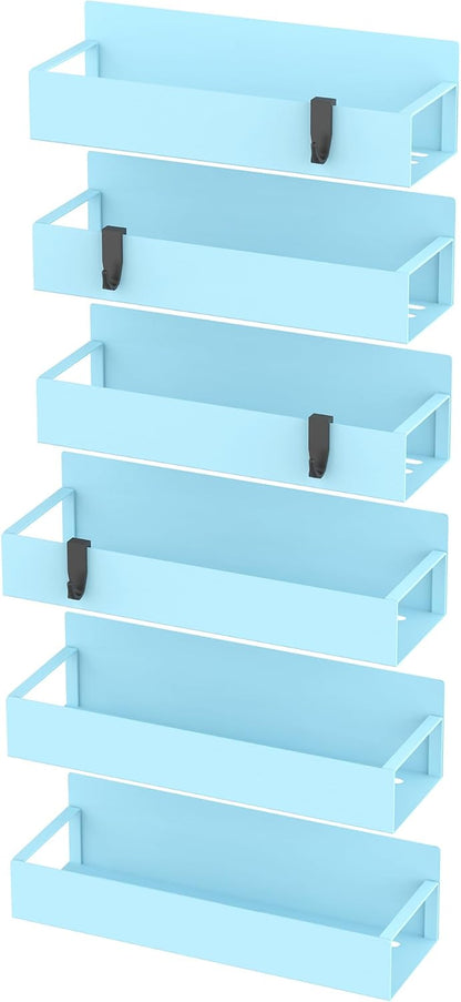 Metal Magnetic Spice Rack for Refrigerator Black | Magnetic Shelves Heavy Duty for Fridge in Kitchen, Seasoning Storage Organizer, For Oven Washer and Dryer, For Heavier Items