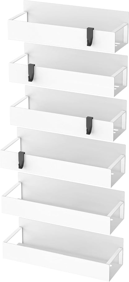 Metal Magnetic Spice Rack for Refrigerator Black | Magnetic Shelves Heavy Duty for Fridge in Kitchen, Seasoning Storage Organizer, For Oven Washer and Dryer, For Heavier Items