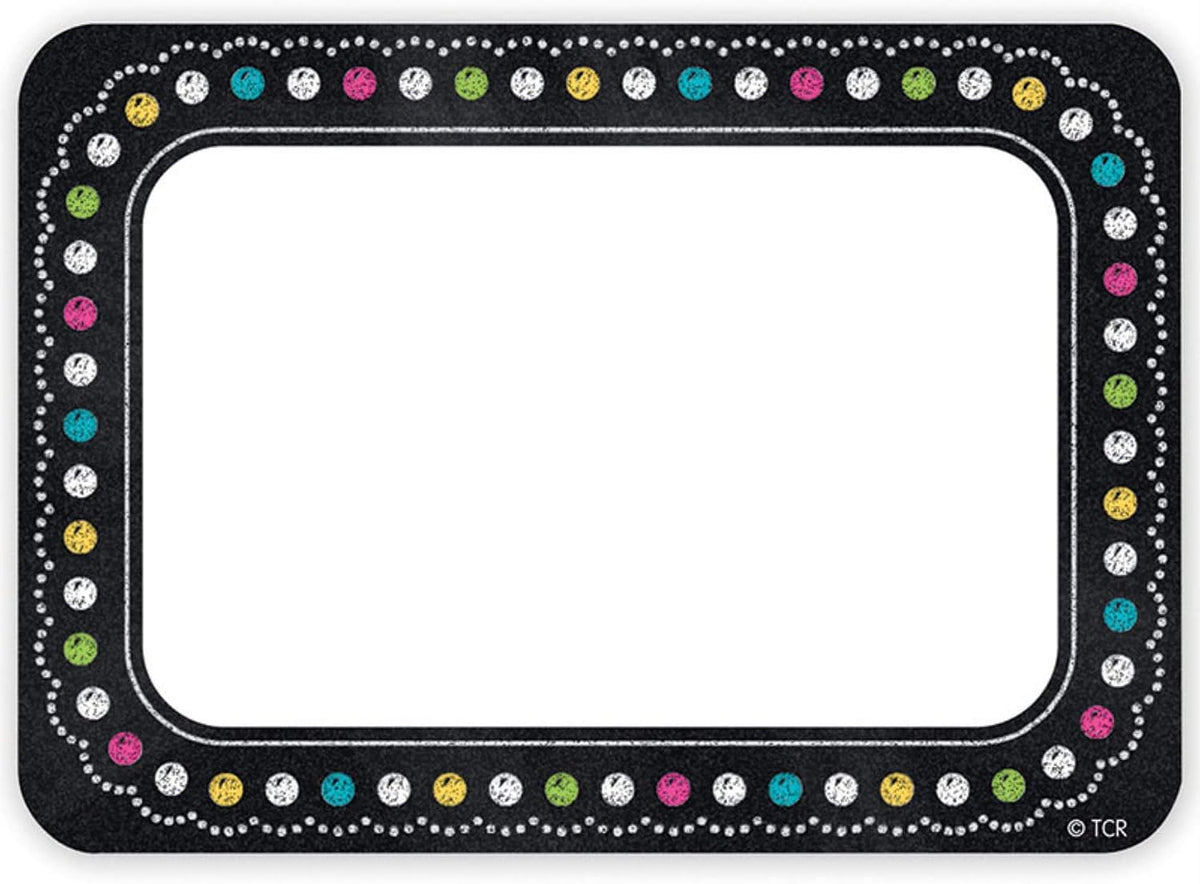 Teacher Created Resources Chalkboard Brights Name Tags (5623)