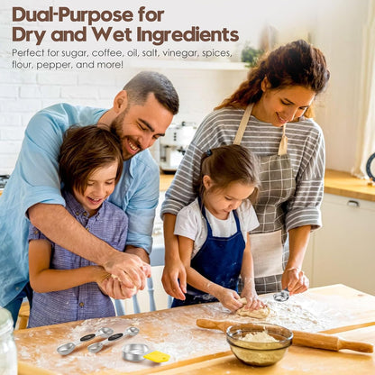 Magnetic Measuring Cups and Spoons Set – 304 Stainless Steel