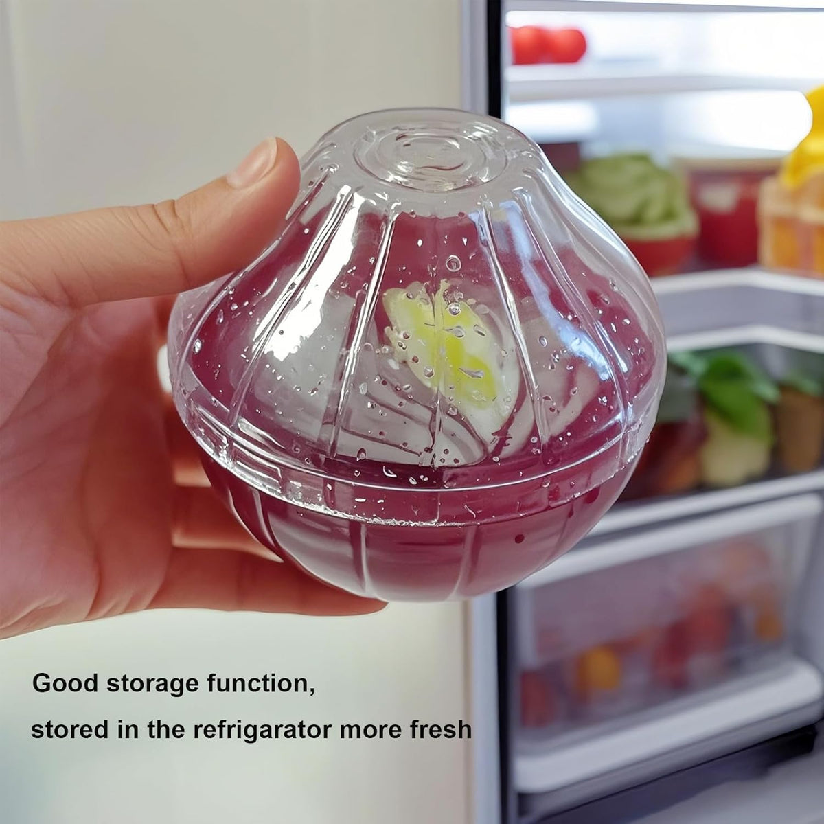 Reusable Onion & Tomato Storage Containers - Freshness Saver Keepers with Transparent lid Organizer for Fridge, Onion Holder Storage Onions Keeper for Refrigerator, Fruit Storages Box