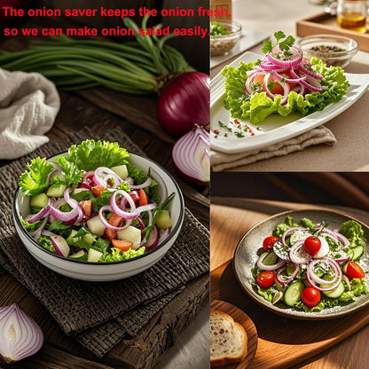 Reusable Onion & Tomato Storage Containers - Freshness Saver Keepers with Transparent lid Organizer for Fridge, Onion Holder Storage Onions Keeper for Refrigerator, Fruit Storages Box