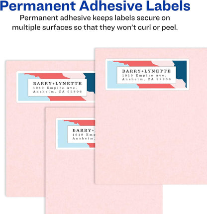 Matte White Round Labels, Sure Feed Technology, Permanent Adhesive, 1-1/2", 400 Labels (8293)