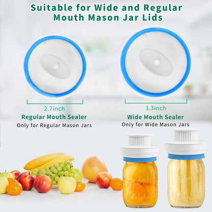 Jar Sealer for Mason Jars, Regular & Wide Mouth Mason Jar Vacuum Sealer Kit