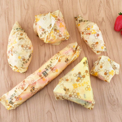Reusable Beeswax Wraps 13 x 39 Inch Beeswax Wraps for Food Eco-Friendly Sustainable Food Storage Wraps for Sandwich, Cheese, Fruit, Bread, Snacks