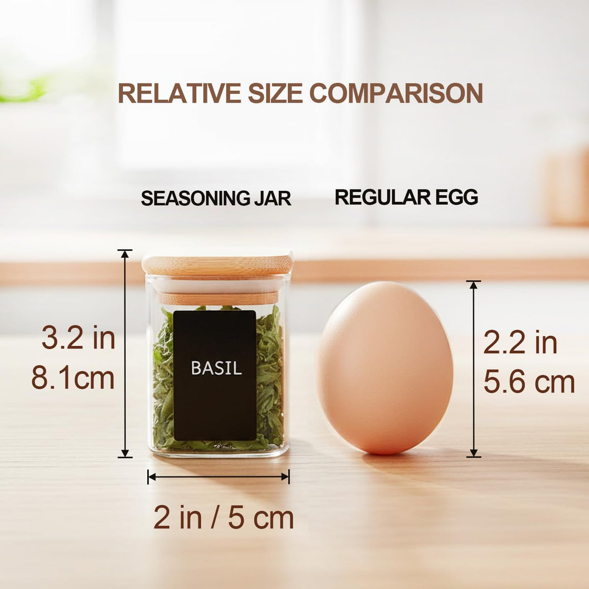 Glass Pantry Storage Containers (0.7Qt/1.2Qt/1.6Qt) Set of 6, Square