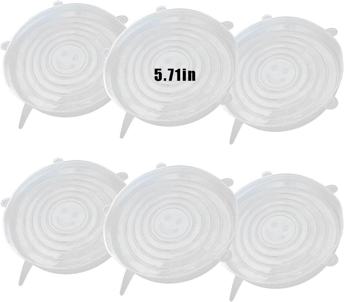 Silicone Stretch Lids, 6 Pcs, 5.71in