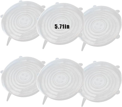 Silicone Stretch Lids, 6 Pcs, 5.71in