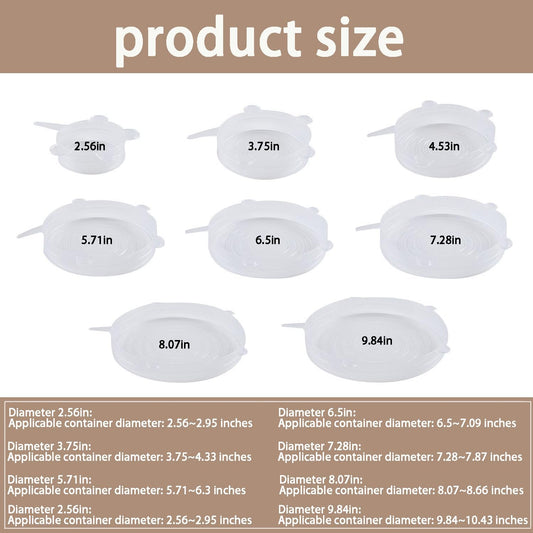 Silicone Stretch Lids, 6 Pcs, 5.71in