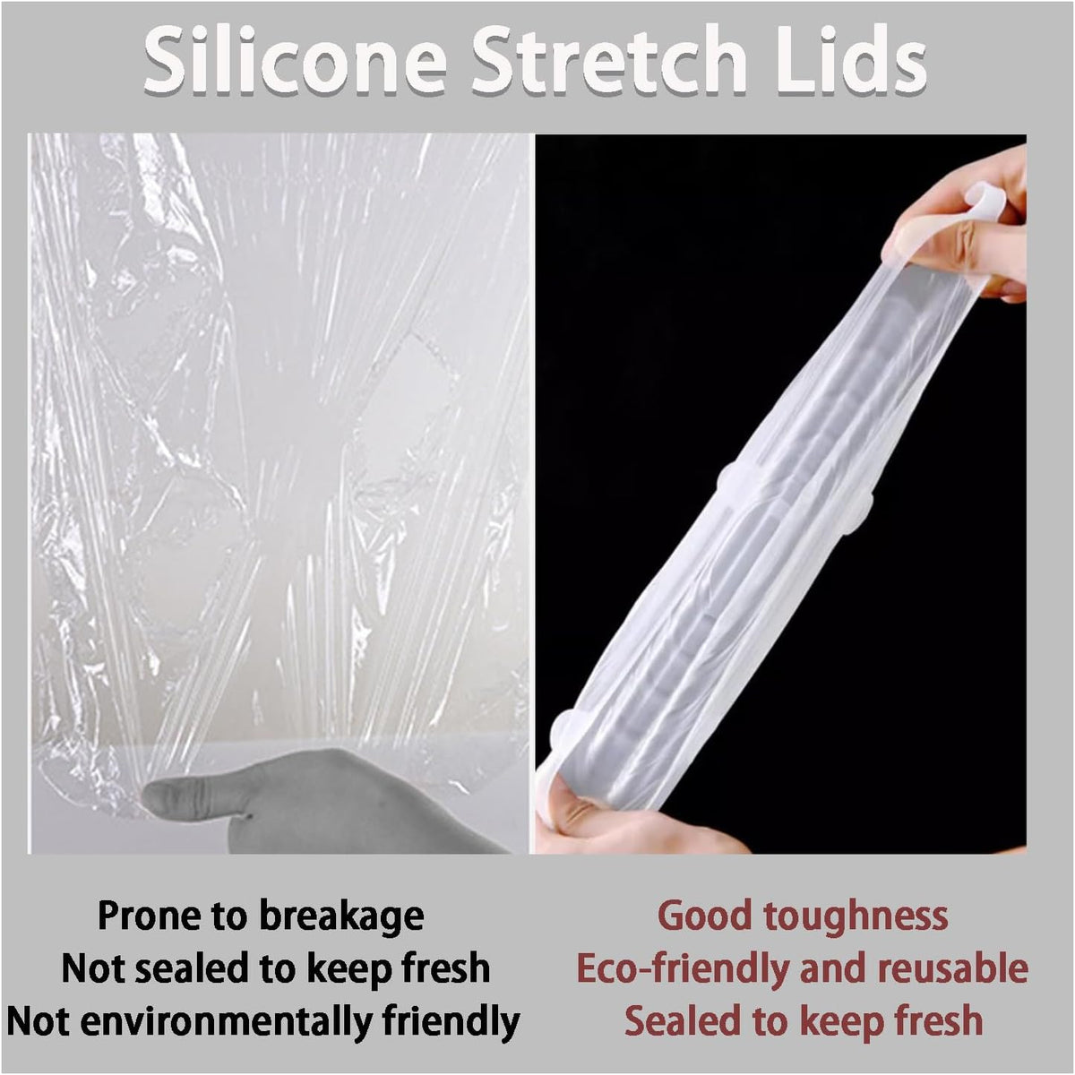 Silicone Stretch Lids, 6 Pcs, 5.71in