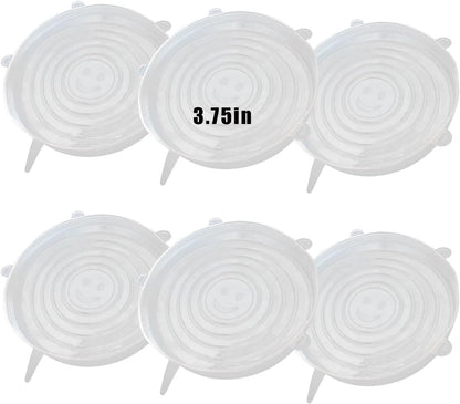 Silicone Stretch Lids, 6 Pcs, 5.71in