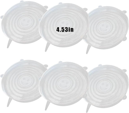 Silicone Stretch Lids, 6 Pcs, 5.71in