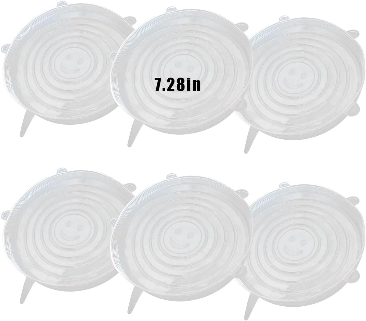 Silicone Stretch Lids, 6 Pcs, 5.71in