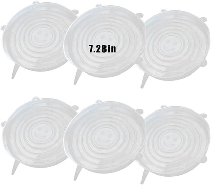 Silicone Stretch Lids, 6 Pcs, 5.71in