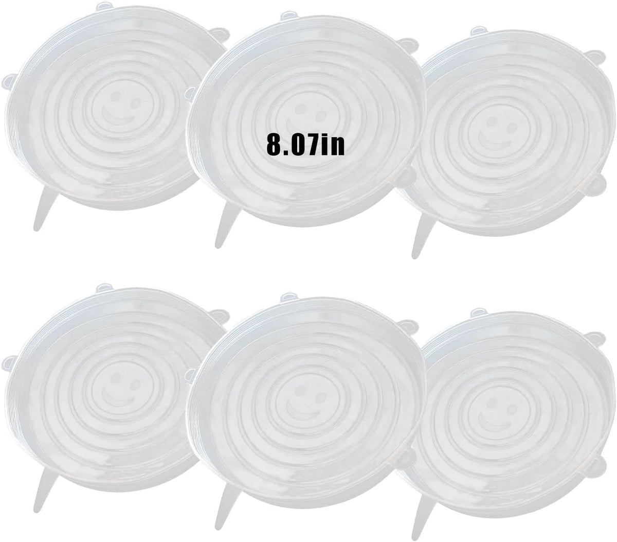 Silicone Stretch Lids, 6 Pcs, 5.71in