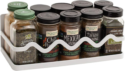 Magnetic Spice Rack Holder For Refrigerator Organizer Tier Kitchen Metal Cabinet Space Saver Great For Jars Bottle Vitamins (Black, 2)