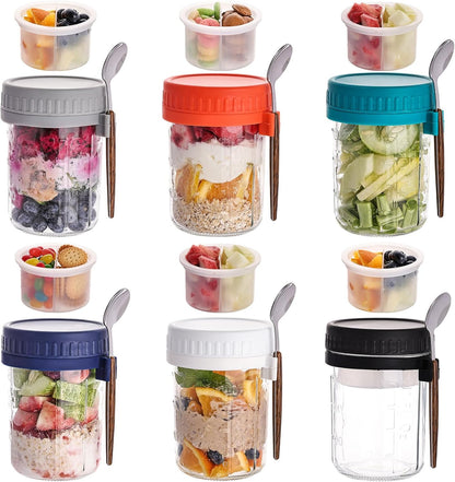 6oz Glass Spice Jars with Bamboo Lid and Label, Square Glass Container, Small Food Storage Containers for Kitchen, Clear Empty Seasoning Jar for Sugar, Salt, Coffee Bean, Herb, Borosilicate