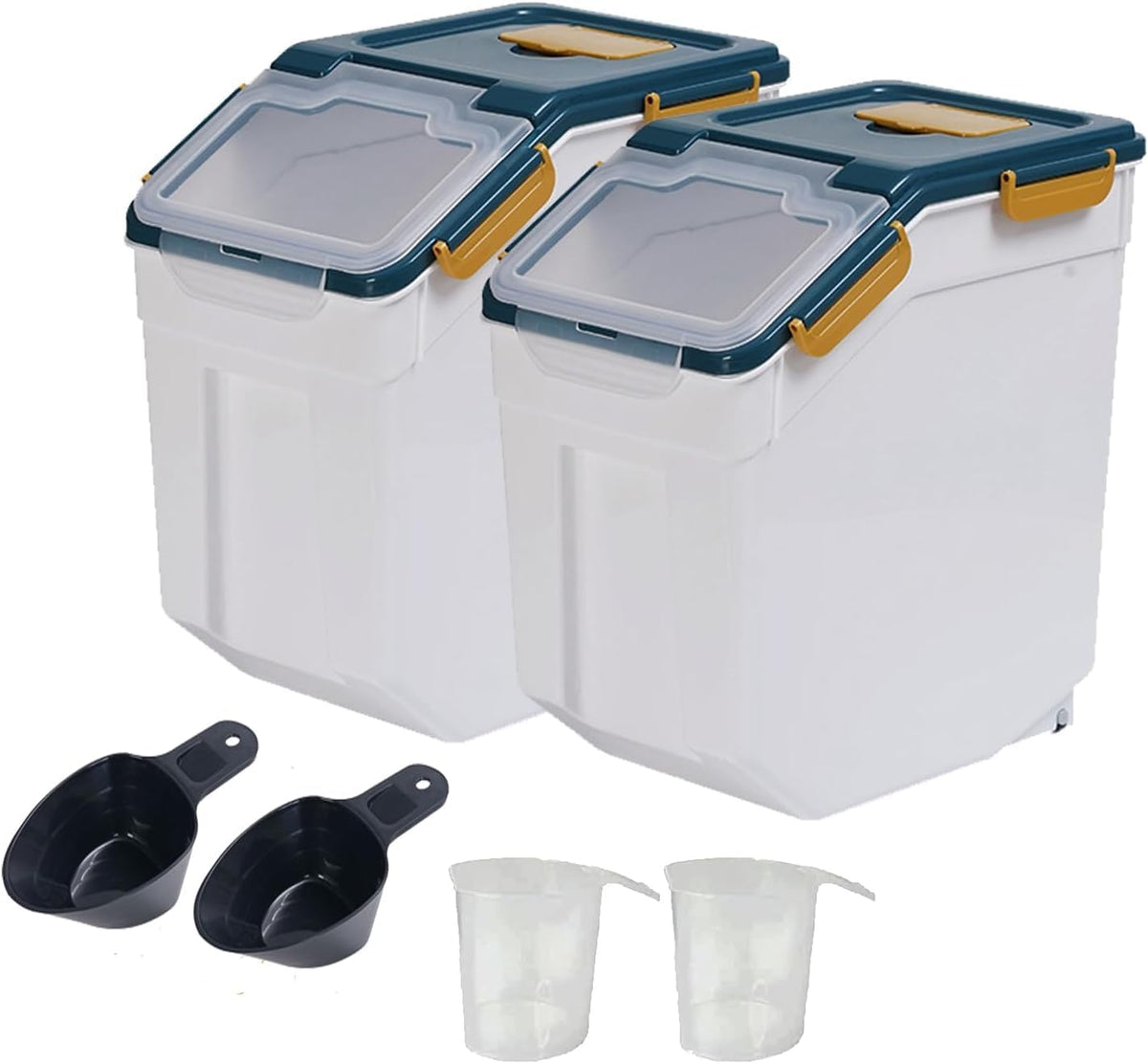 Airtight 25LB Flour & Grain Storage Container, Blue