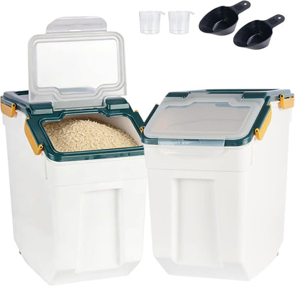 Airtight 25LB Flour & Grain Storage Container, Blue